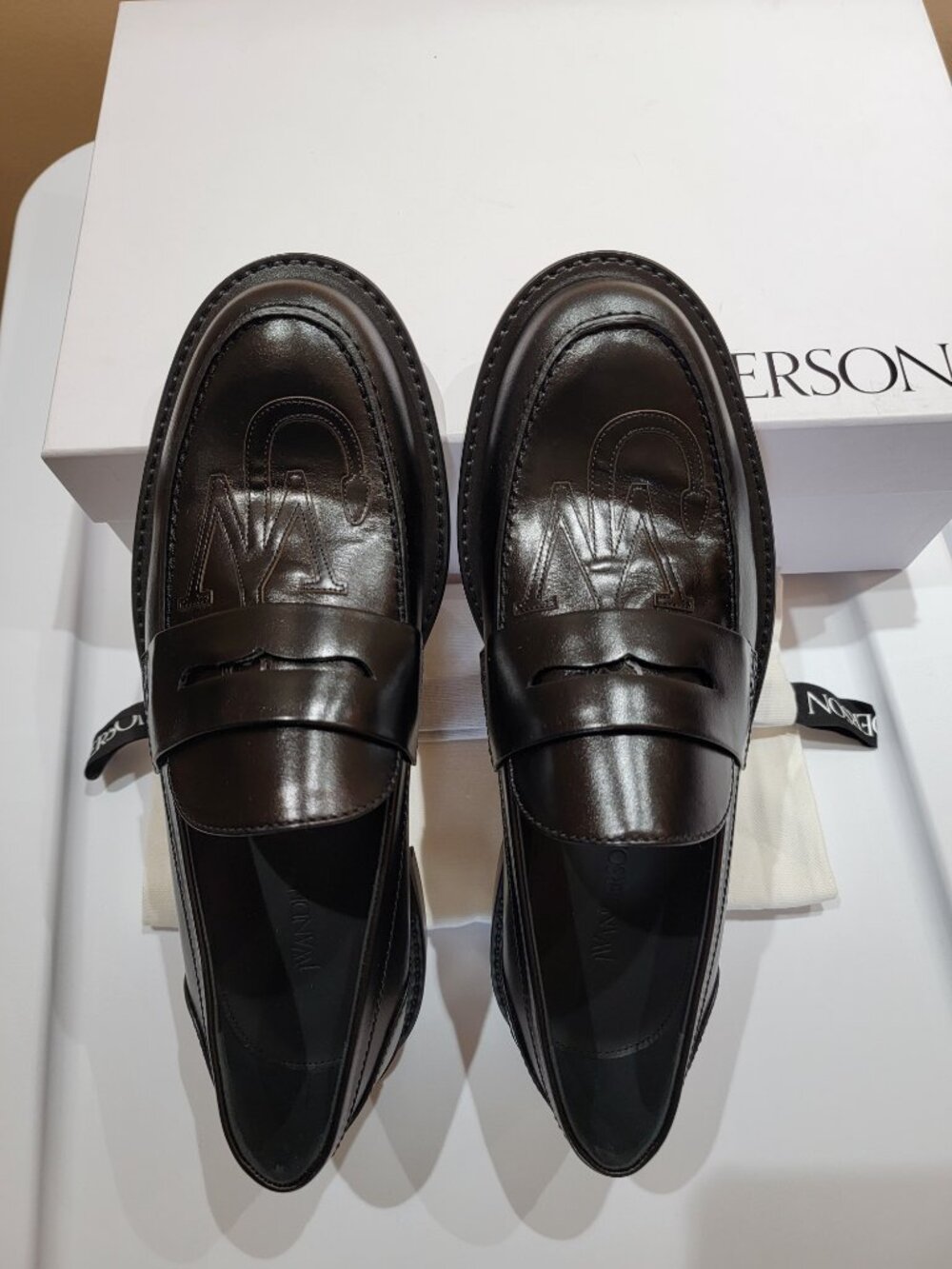 JW Anderson Leather Logo Loafers, Size Women's 9 USA/Men's 7 USA/40 IT, NIB